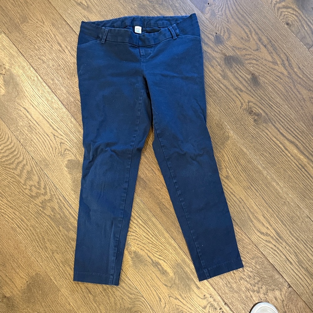 Old Navy Women's Navy Maternity Skinny Ankle Pants